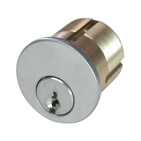 New Courtyard 1.125 in. Dummy Mortise Cylinder, Satin Chrome NE1634254
